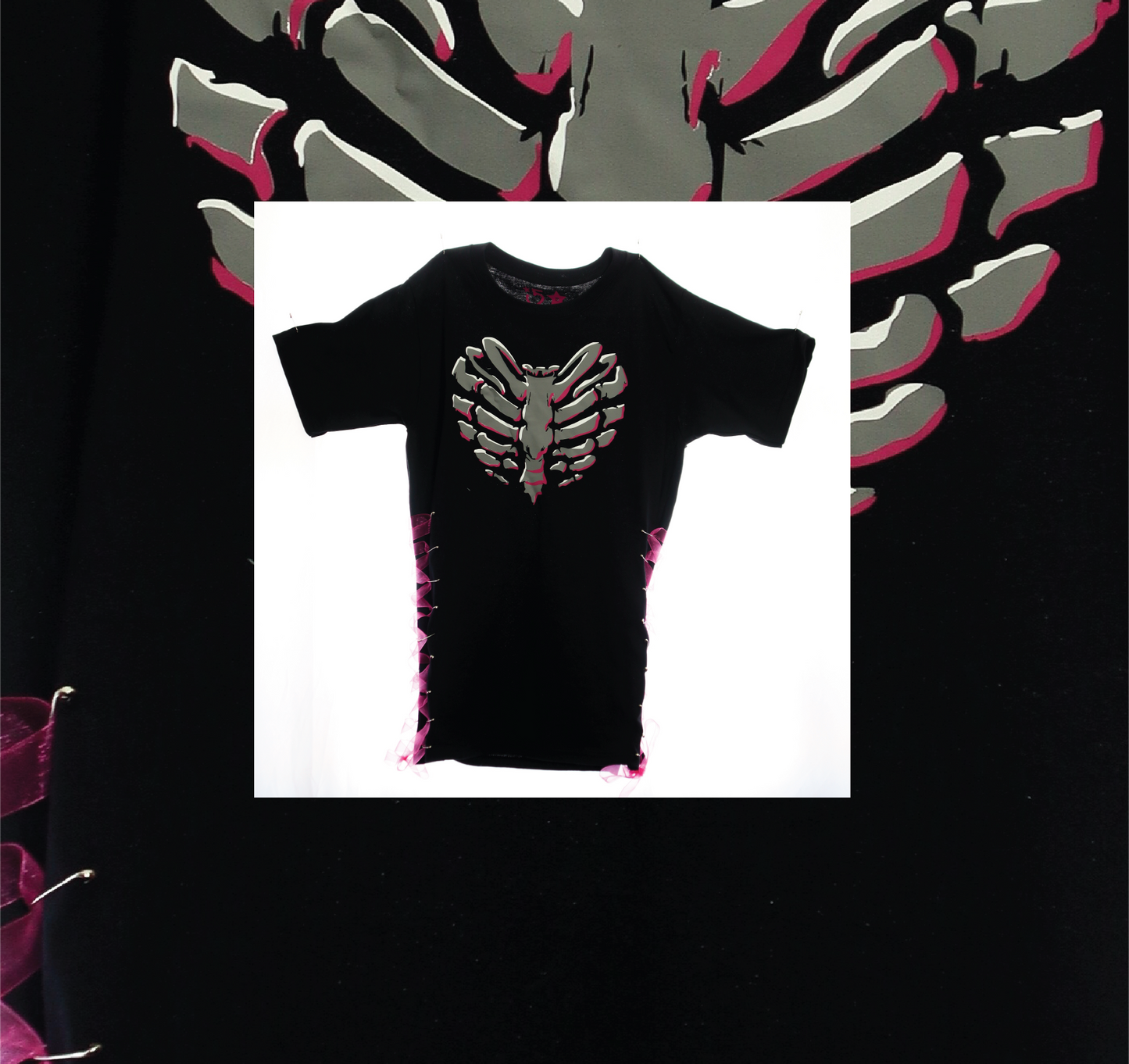 Heart Cage Sidde Corset Tshirt